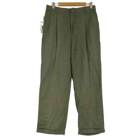 ランズエンド LANDS END 00S リネン混 2タックスラックス メンズ 33