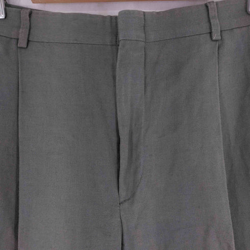 ランズエンド LANDS END 00S リネン混 2タックスラックス メンズ 33
