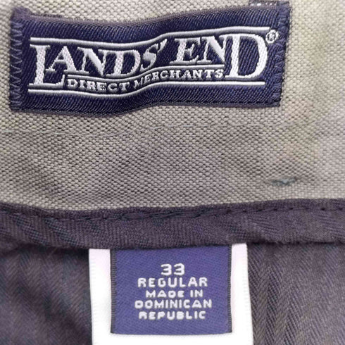 ランズエンド LANDS END 00S リネン混 2タックスラックス メンズ 33