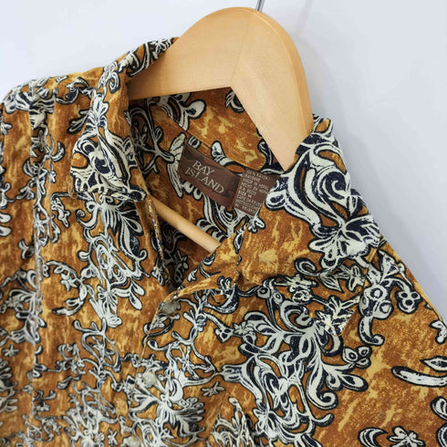 BAY ISLAND ネパール製 レーヨン アロハシャツ メンズ import:M