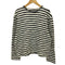 ザラ ZARA ワッフル L/S ボーダー クルーネック Tシャツ レディース import:S