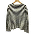 ザラ ZARA ワッフル L/S ボーダー クルーネック Tシャツ レディース import:S