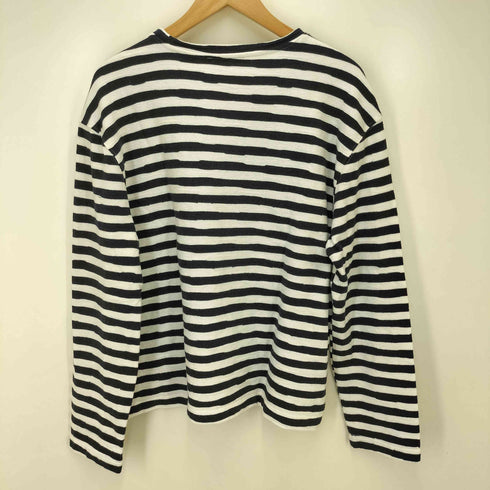 ザラ ZARA ワッフル L/S ボーダー クルーネック Tシャツ レディース import:S