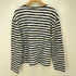 ザラ ZARA ワッフル L/S ボーダー クルーネック Tシャツ レディース import:S