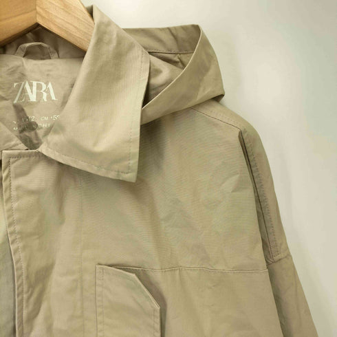 ザラ ZARA スナップボタン フラップポケット デタッチャブル フーデッド ジャケット レディース 11-12