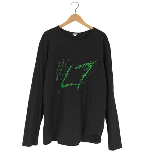 バンド ロゴプリント ロングスリーブTシャツ メンズ import:L