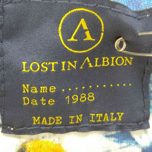 ロストインアルビオン LOST IN ALBION イタリア製 刺繍デザインクルーネックTシャツ メンズ import:M