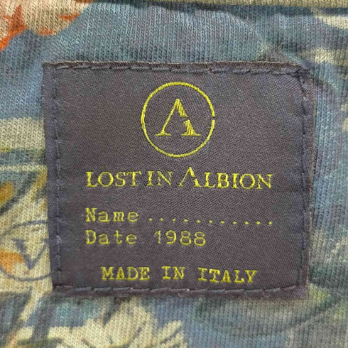 ロストインアルビオン LOST IN ALBION イタリア製 刺繍デザインクルーネックTシャツ メンズ import:S