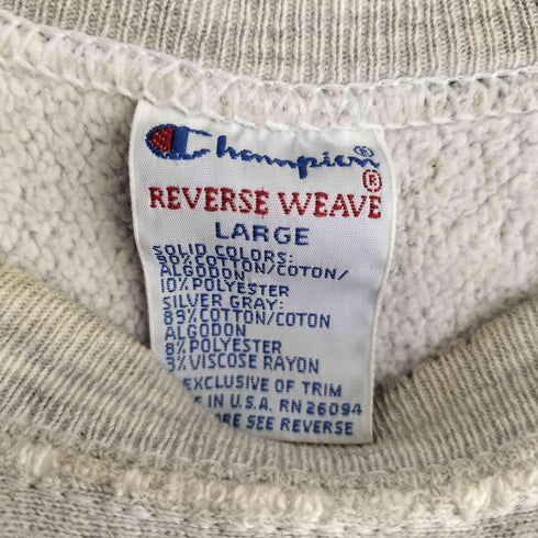 チャンピオン Champion USA製 刺繍タグ REVERSE WEAVE クレイジーパターン クルーネックスウェット メンズ import:L