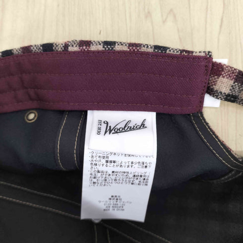 ウールリッチ WOOLRICH ウール チェック 6パネルキャップ メンズ