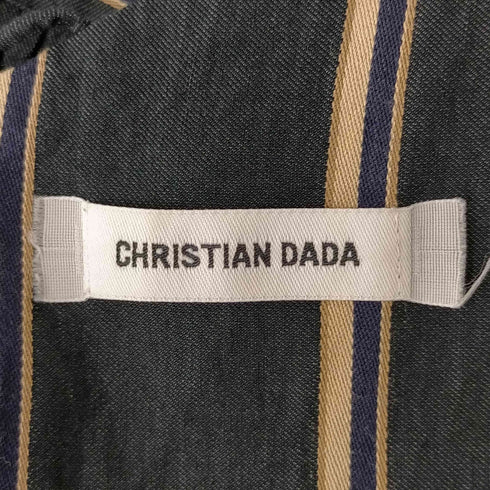 クリスチャンダダ CHRISTIAN DADA オープンショルダー ストライプ ドレスWワンピース レディース FR:34