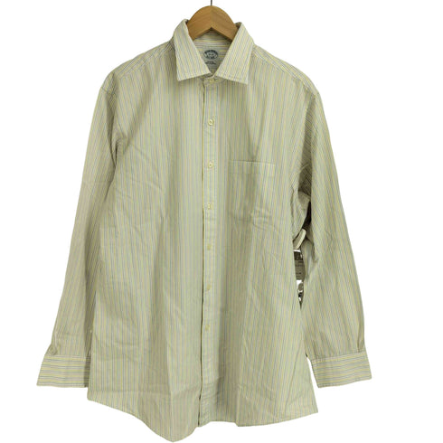 ブルックスブラザーズ BROOKS BROTHERS SLIM FIT マルチカラー ストライプ柄 長袖 コットンシャツ メンズ 16-33