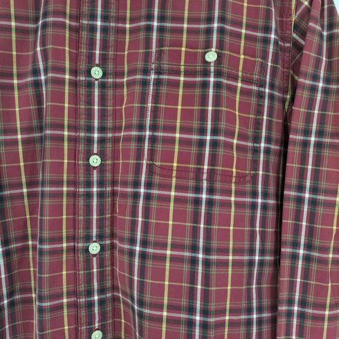 ランズエンド LANDS END タータンチェック L/S ボタンダウンシャツ メンズ JPN:M