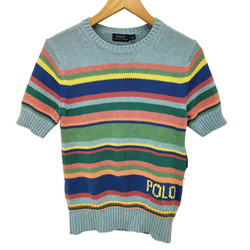 ポロラルフローレン POLO RALPH LAUREN マルチ ボーダー コットン S/S ニット レディース import:S