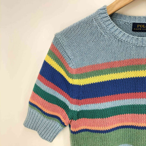 ポロラルフローレン POLO RALPH LAUREN マルチ ボーダー コットン S/S ニット レディース import:S