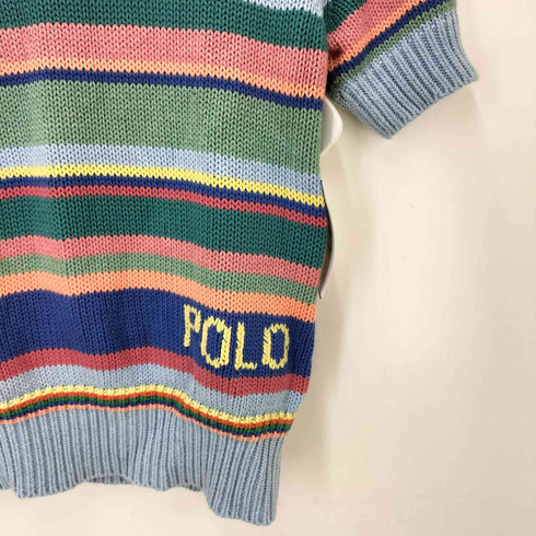 ポロラルフローレン POLO RALPH LAUREN マルチ ボーダー コットン S/S ニット レディース import:S