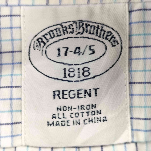 ブルックスブラザーズ BROOKS BROTHERS REGENT チェック L/S レギュラーカラーシャツ メンズ 17-4/5
