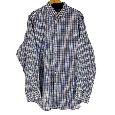 ニーマンマーカス Neiman Marcus TRIM FIT 60s 2-PLY チェックレギュラーカラーシャツ メンズ 17 36/37