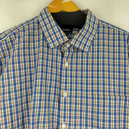 ニーマンマーカス Neiman Marcus TRIM FIT 60s 2-PLY チェックレギュラーカラーシャツ メンズ 17 36/37