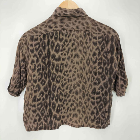 アスペジ ASPESI BASIC レオパード クロップド S/S シャツ レディース import:L