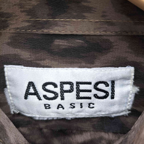 アスペジ ASPESI BASIC レオパード クロップド S/S シャツ レディース import:L