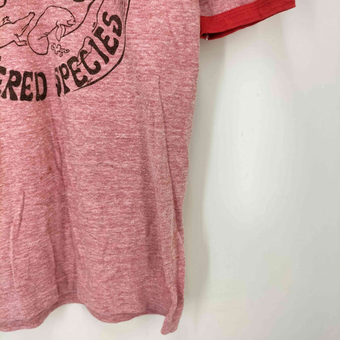 70S USA製 Hanes ボディ GIRL SCOUT LEADERS ENDANGERED SPECIES 染み込み プリント S/S トリム リンガー Tシャツ ユニセックス レディース import:S