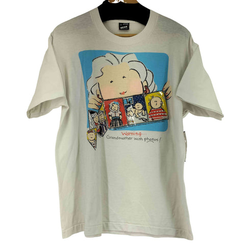 フルーツオブザルーム FRUIT OF THE LOOM 90s USA製 プリントクルーネック S/S Tシャツ メンズ JPN:L