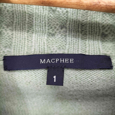 マカフィー MACPHEE カシミヤ混 ケーブル編み プルオーバーニット レディース 1