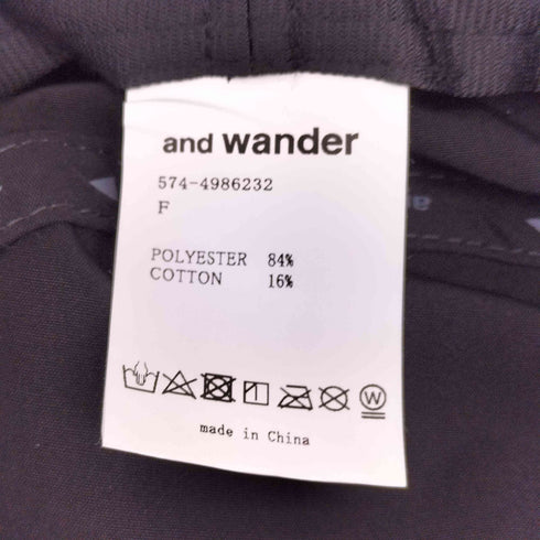 アンドワンダー and wander PE/CO hat メンズ