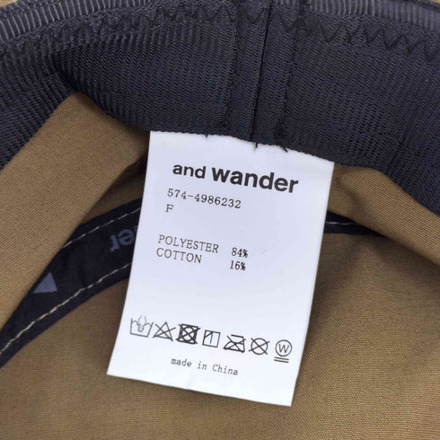アンドワンダー and wander PE/CO hat メンズ