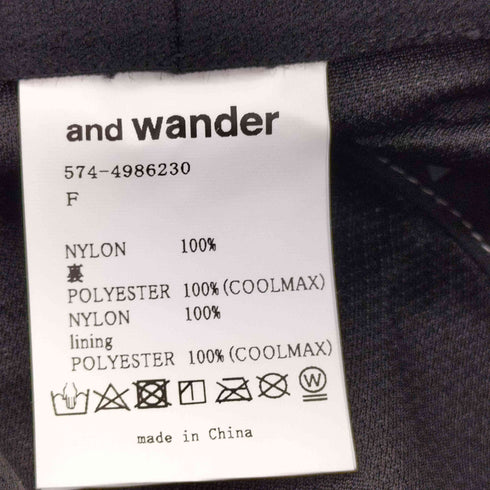 アンドワンダー and wander JQ tape hat メンズ