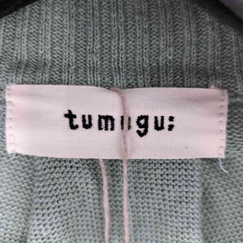 ツムグ tumugu: リネンコットンニットボレロ カーディガン レディース FREE