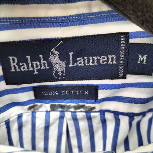 ラルフローレン RALPH LAUREN スモールポニー刺繍 BD L/S ストライプシャツ メンズ import:M