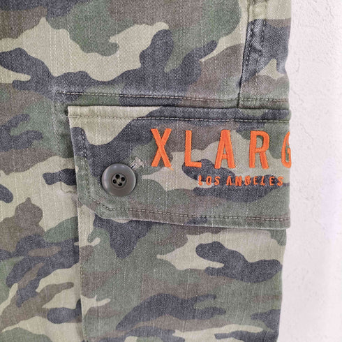 エクストララージ XLARGE ロゴ刺繍 カモ柄 カーゴショーツ メンズ JPN:L