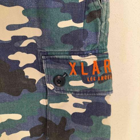 エクストララージ XLARGE ロゴ刺繍 カモ柄 カーゴショーツ メンズ JPN:L