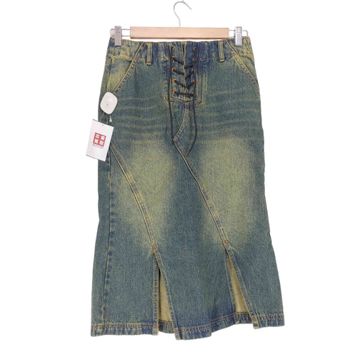 エックスガール X-girl 24AW LACE UP DENIM SKIRT Y2K レディース JPN:S
