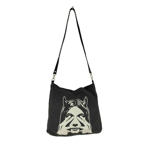 ヒステリックグラマー HYSTERIC GLAMOUR 24SS SEE NO DEVIL studded belt shoulder bag レディース