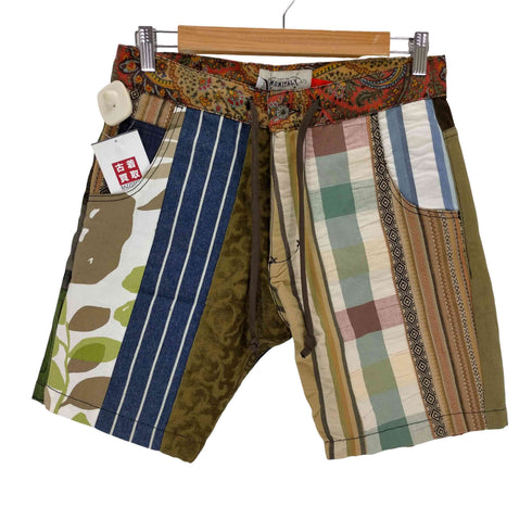 モニタリー MONITALY USA製 パッチワークハーフパンツ メンズ JPN:S