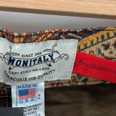モニタリー MONITALY USA製 パッチワークハーフパンツ メンズ JPN:S