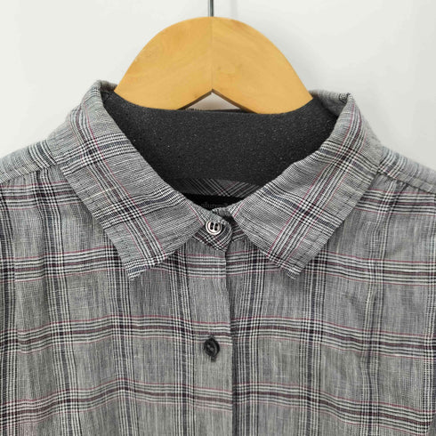 アルアバイル allureville グレンチェック ベルテッドシャツワンピース コットンリネン レディース 1
