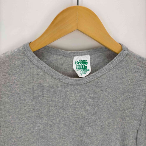 GREEN HILLS USA製 リブ半袖Tシャツ レディース import:S