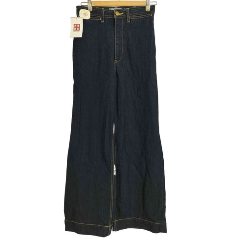アズールバイマウジー AZUL by moussy DARTS DENIMWIDE ハイウエスト ワイドデニムパンツ レディース JPN:M