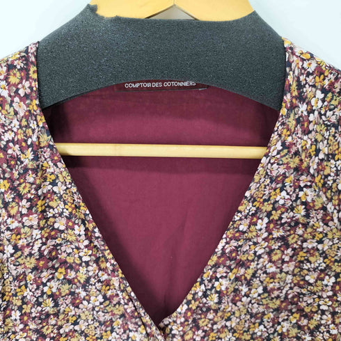 コントワーデコトニエ COMPTOIR DES COTONNIERS 比翼ボタン 総柄ボタンシャツ レディース JPN:S