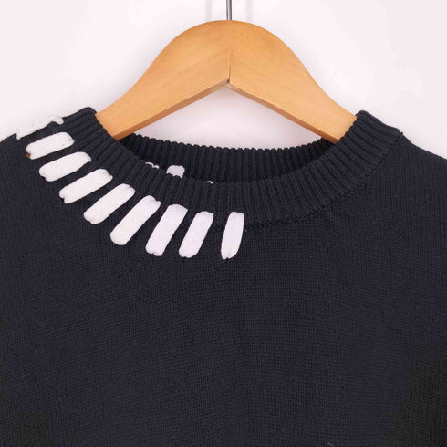 クレイル CLEL Hand Stitched Short Sleeve Side Lace Knit ハンドステッチ ショートスリーブ サイドレース ニット メンズ JPN:S