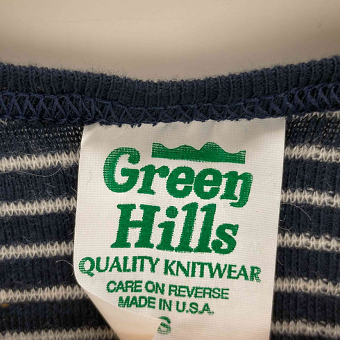 GREEN HILLS USA製 リブボーダー長袖シャツ レディース import:S