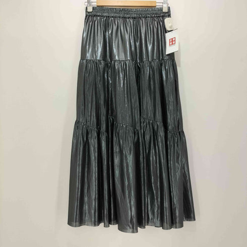 ジーナシス JEANASIS グリッターキリカエギャザースカート レディース S