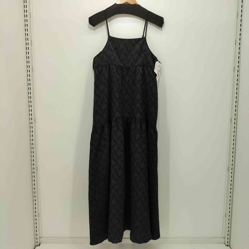 ジーナシス JEANASIS ジャガードボリュームキャミワンピース レディース F