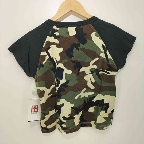 エックスガール X-girl SPRAY PRINT AND EMBROIDERY S/S RAGLAN BABY TEE レディース M