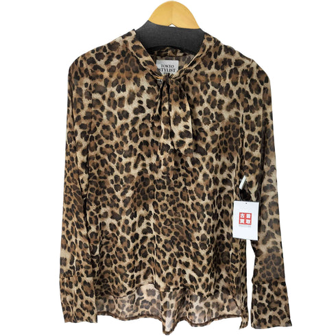 TOKYOSTYLIST THE ONE EDITION レオパード柄 ボウタイシアーブラウス レディース 9