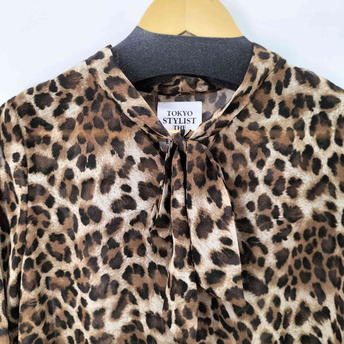 TOKYOSTYLIST THE ONE EDITION レオパード柄 ボウタイシアーブラウス レディース 9